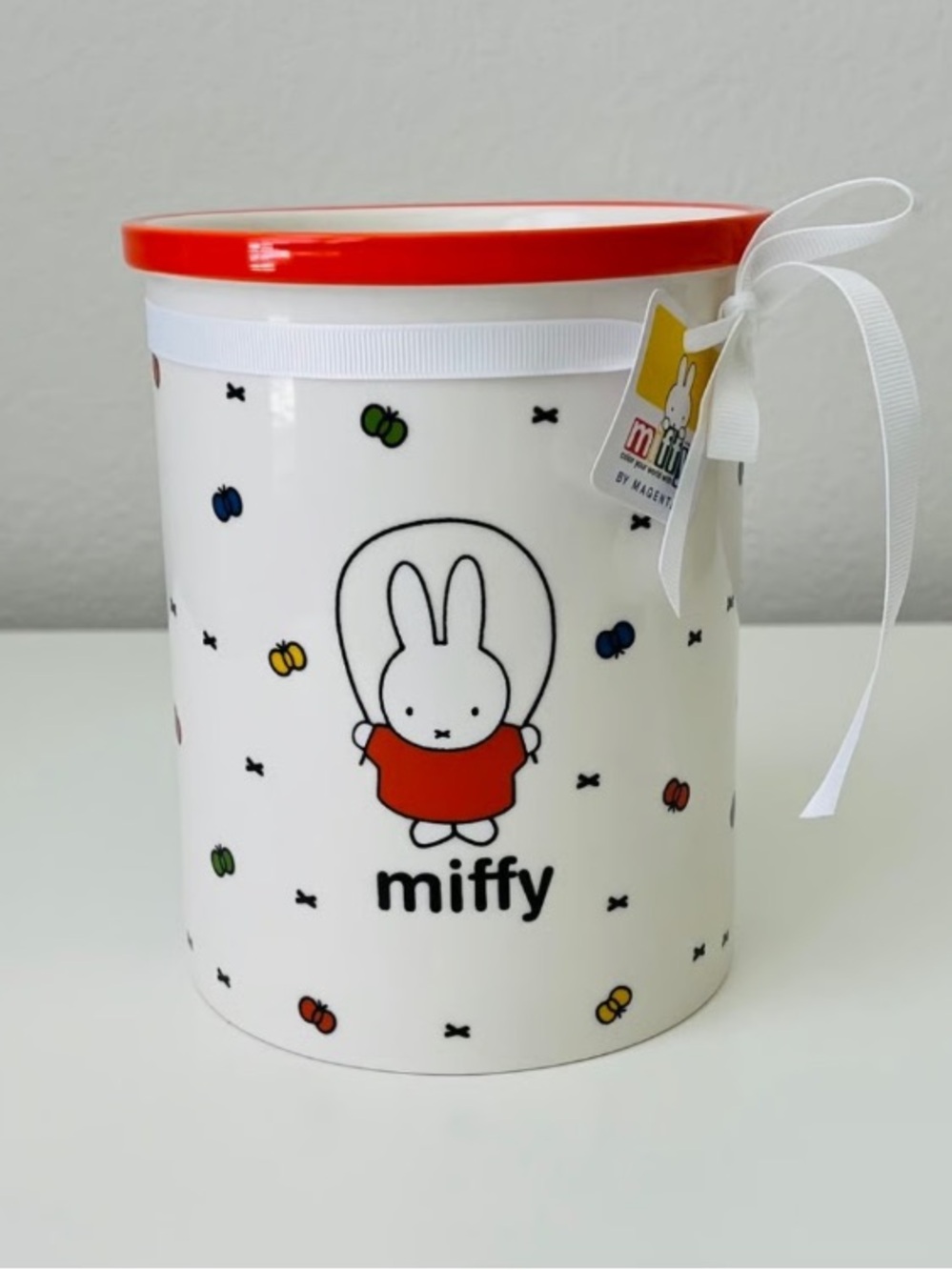 Miffy White Treat Canister with Red Lid